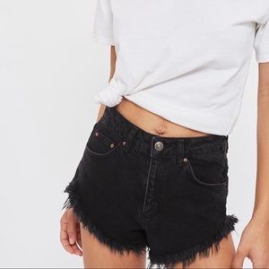 Topshop black Moto Kiri shorts